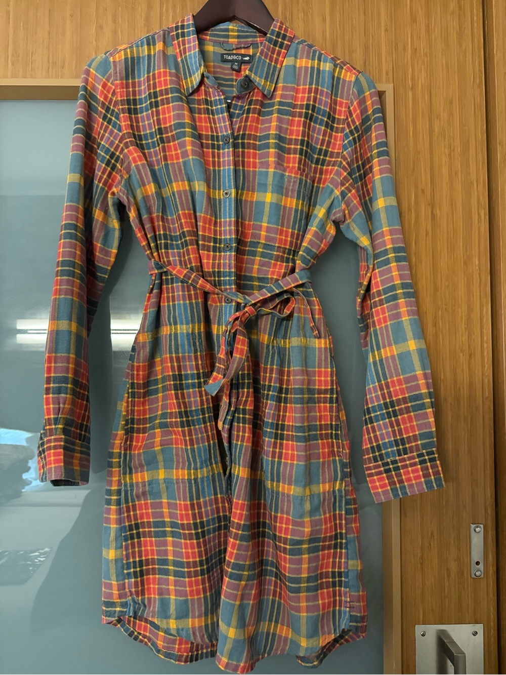Toad & Co. Plaiditude Flannel Shirt Dress in Size M - Picture 6 of 10